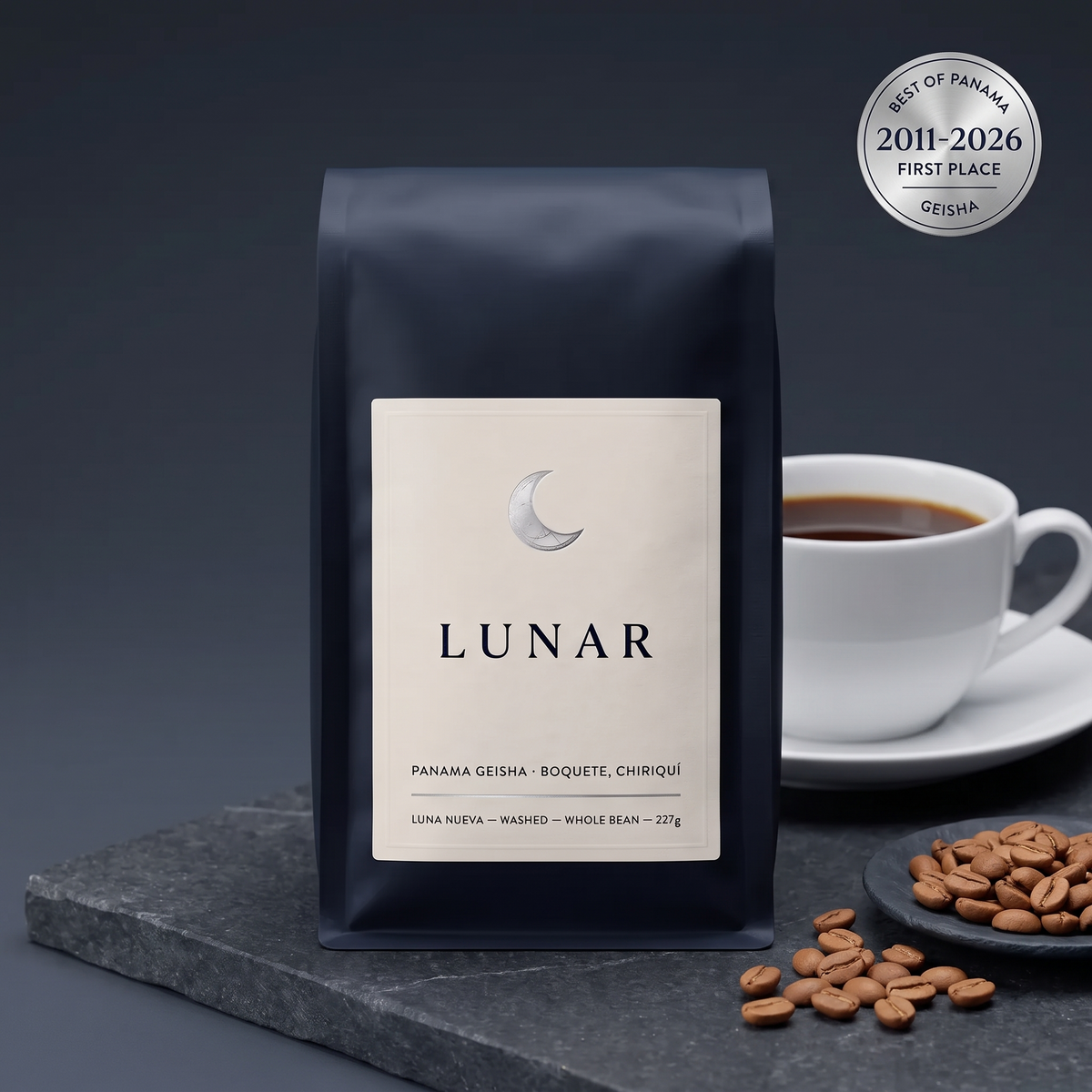 Luna Nueva Panama Geisha, Washed, Whole Bean 8oz